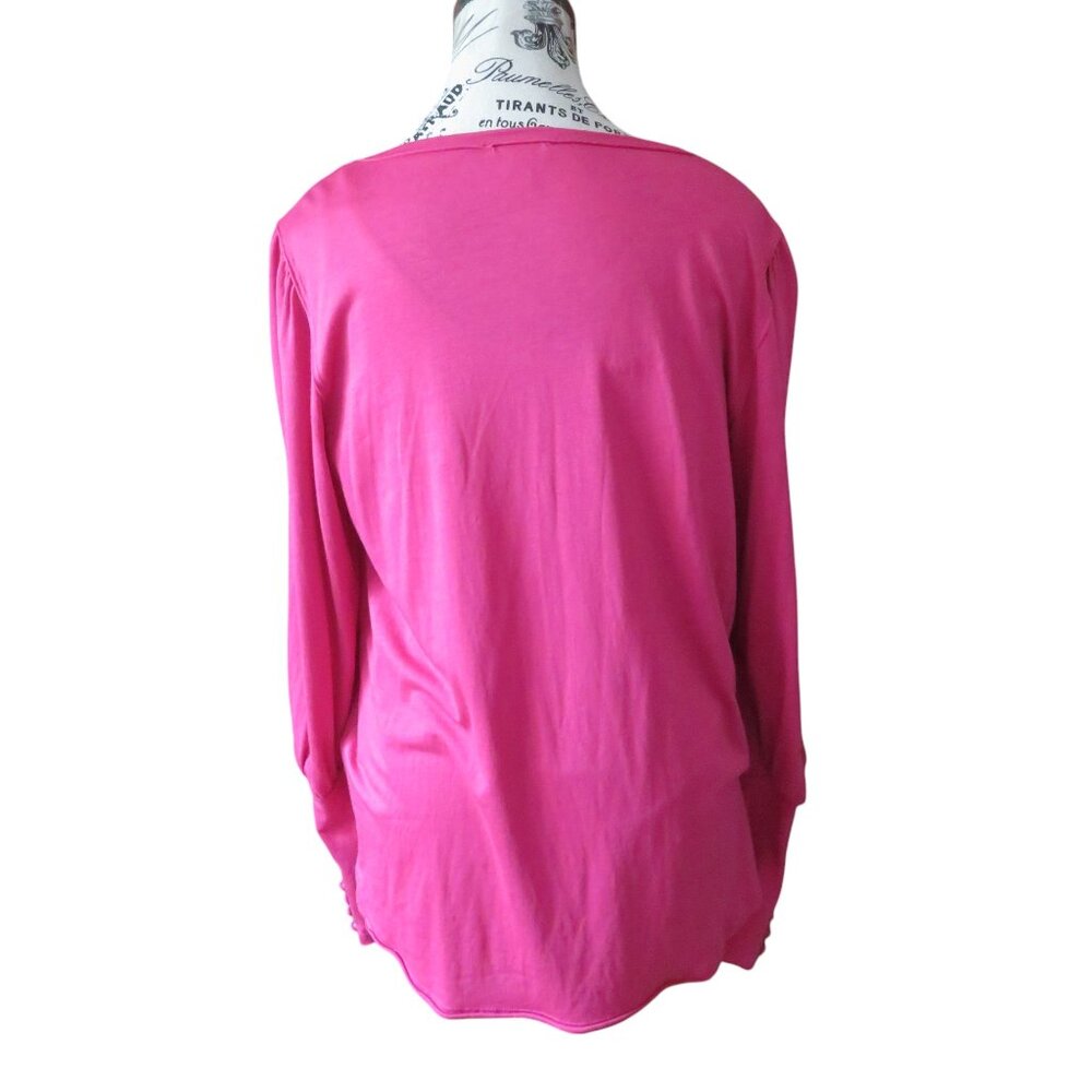 🎉🎉HP🎉🎉Sundance Living (Catalog) CAELYN TEE, Magenta, Size Large - EUC - Picture 6 of 13